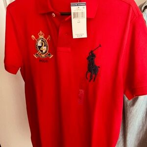 Red Ralph Lauren Polo Custom Slim Fit small